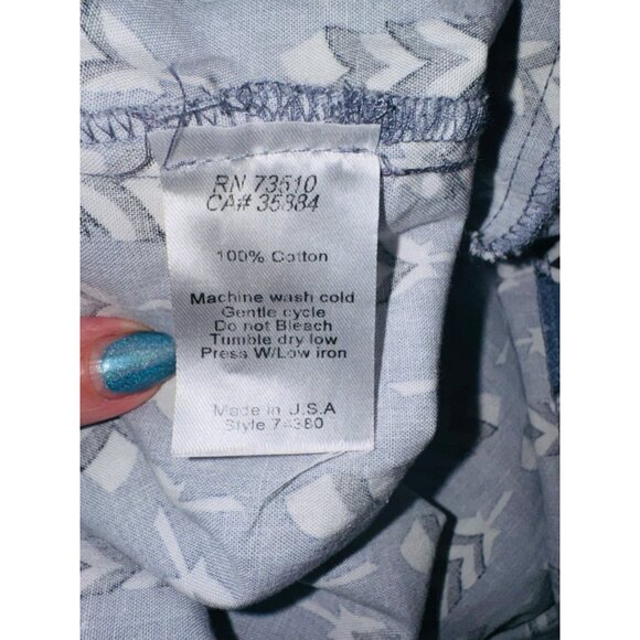 Uncle Frank Womens Cotton Arrow Print Shift Dress S Blue Casual Travel Artsy - Picture 8 of 11